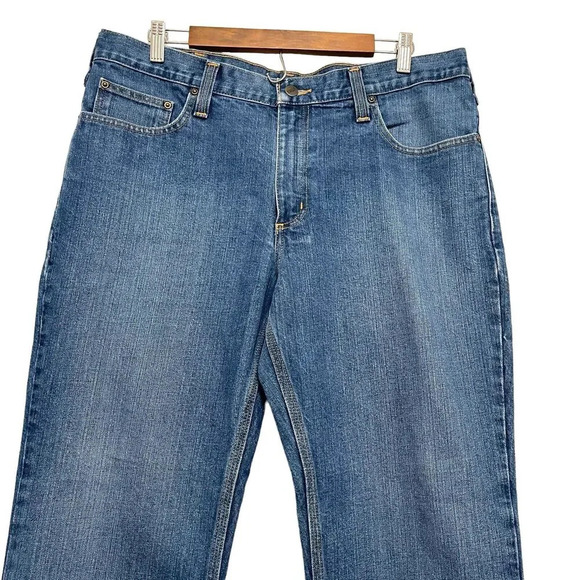Carhartt Straight Leg Traditional Fit Jeans Size 36x30 101496 420 Blue Denim - Picture 4 of 7
